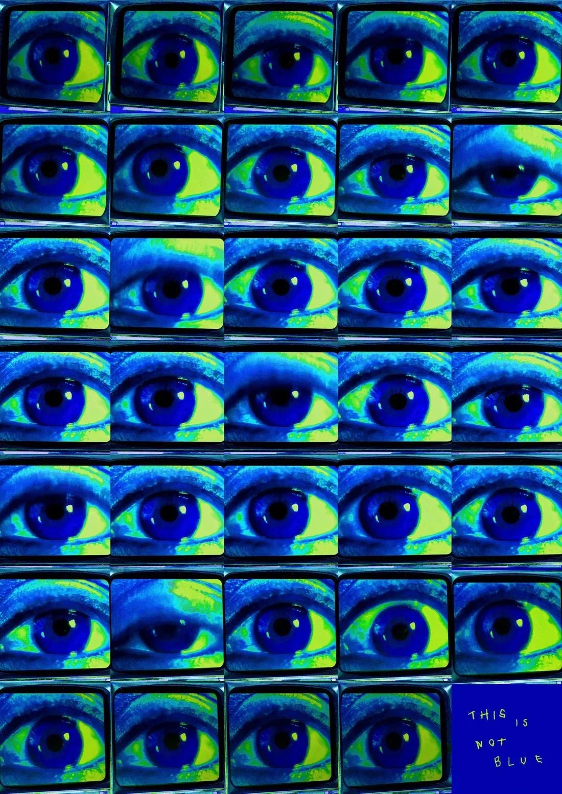 This is not BLUE (eyes) contemporary wall art print by mareykrap - sold by DROOL