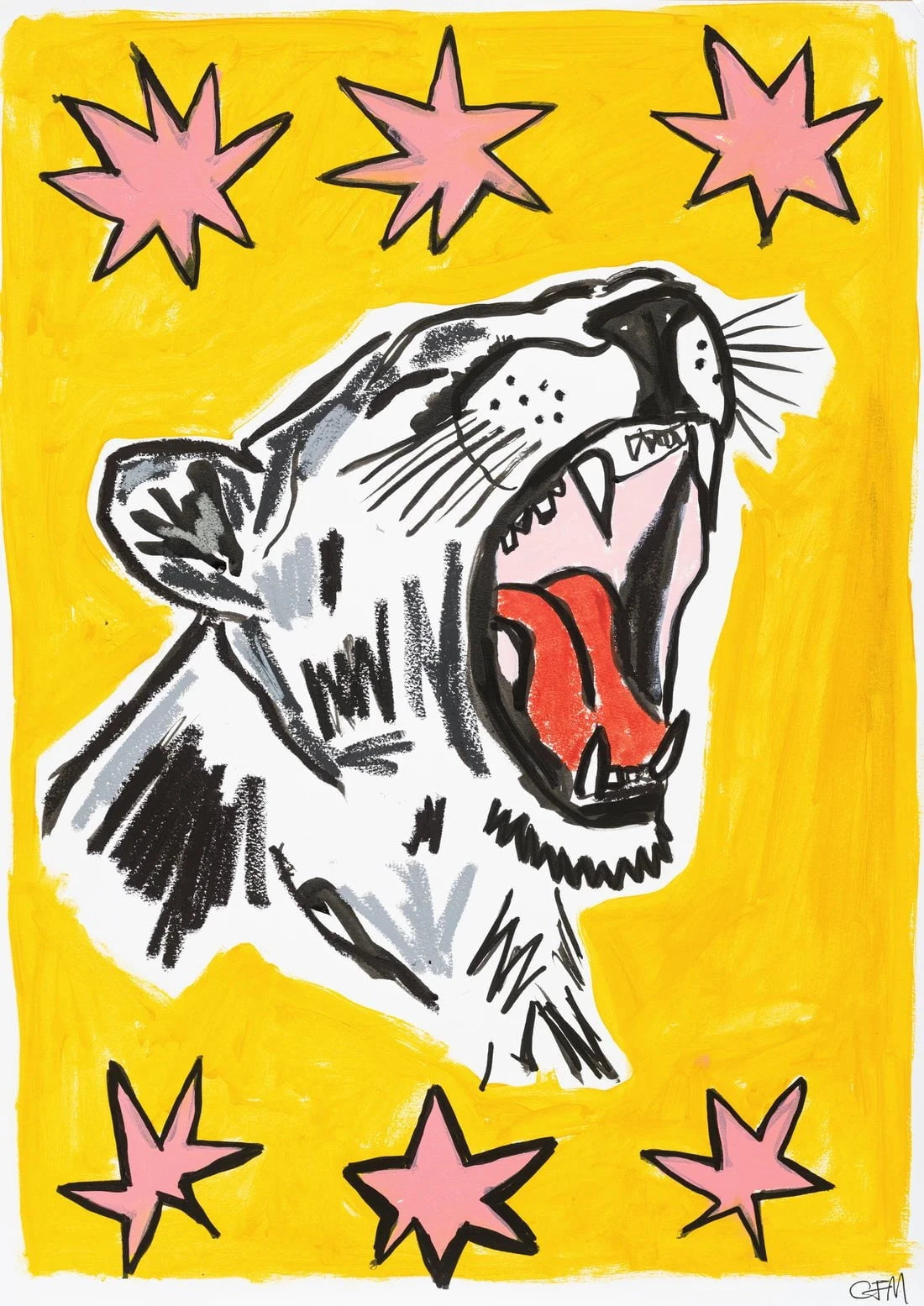 Cougar contemporary wall art print by Caitlin Flood-Molyneux - sold by DROOL