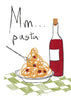 Mm Pasta contemporary wall art print by DROOL Collective - sold by DROOL