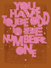 Number One contemporary wall art print by Pavel Ripley - sold by DROOL