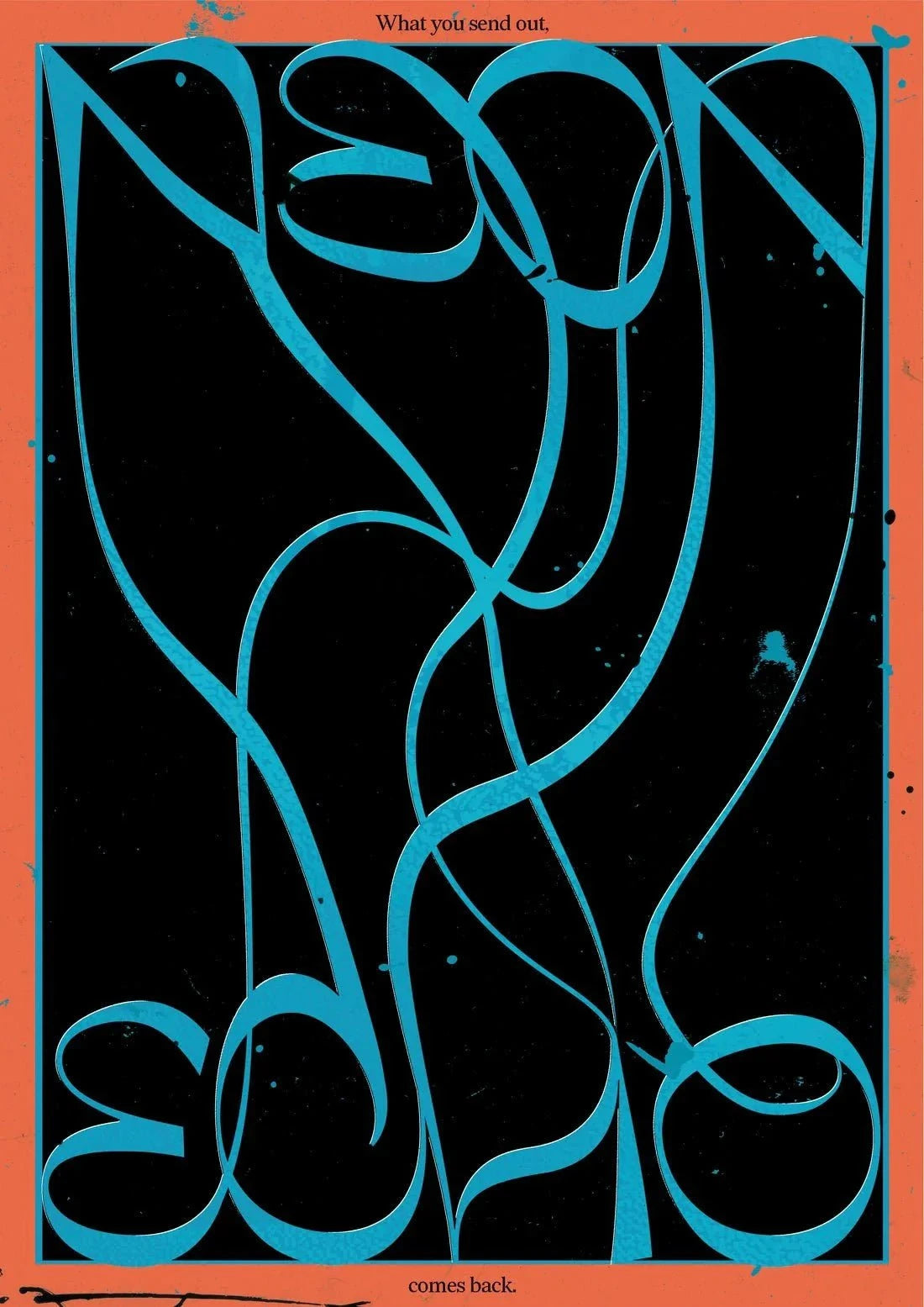 Neon Echo contemporary wall art print by Ciara Wade - sold by DROOL