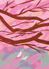 Fukuoka, Cherry Blossoms contemporary wall art print by Lily Kong - sold by DROOL