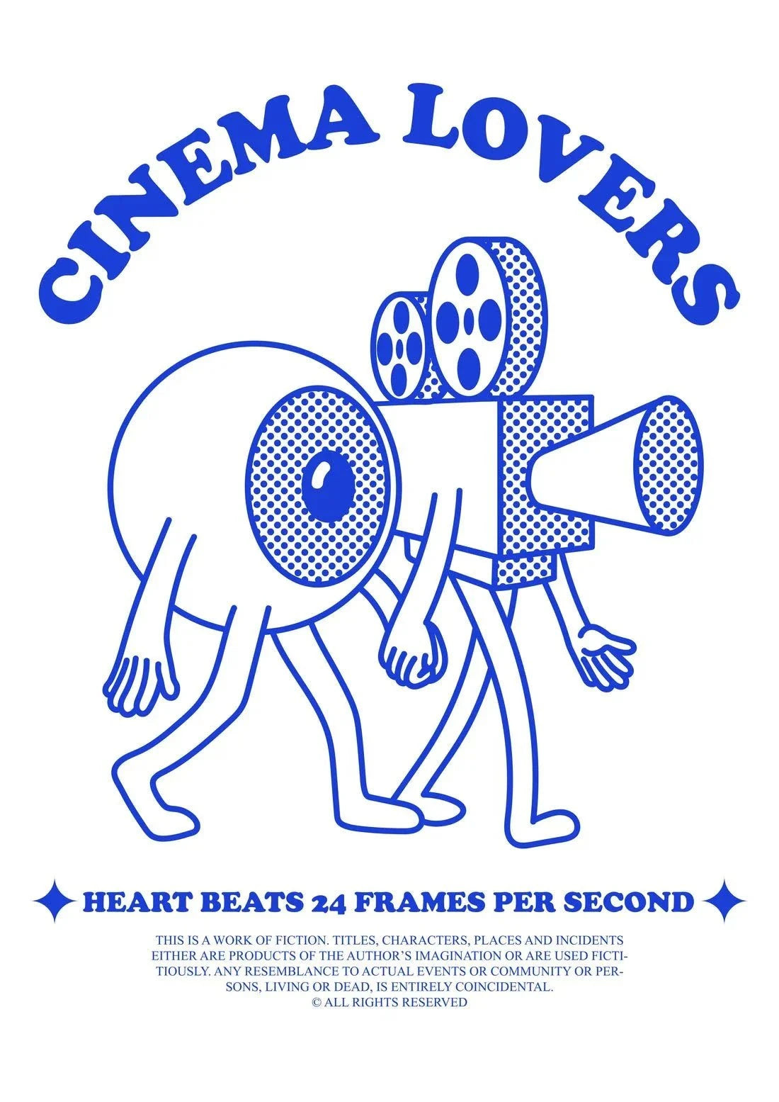 Cinema Lovers contemporary wall art print by Carilla Karahan - sold by DROOL