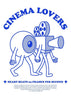 Cinema Lovers contemporary wall art print by Carilla Karahan - sold by DROOL