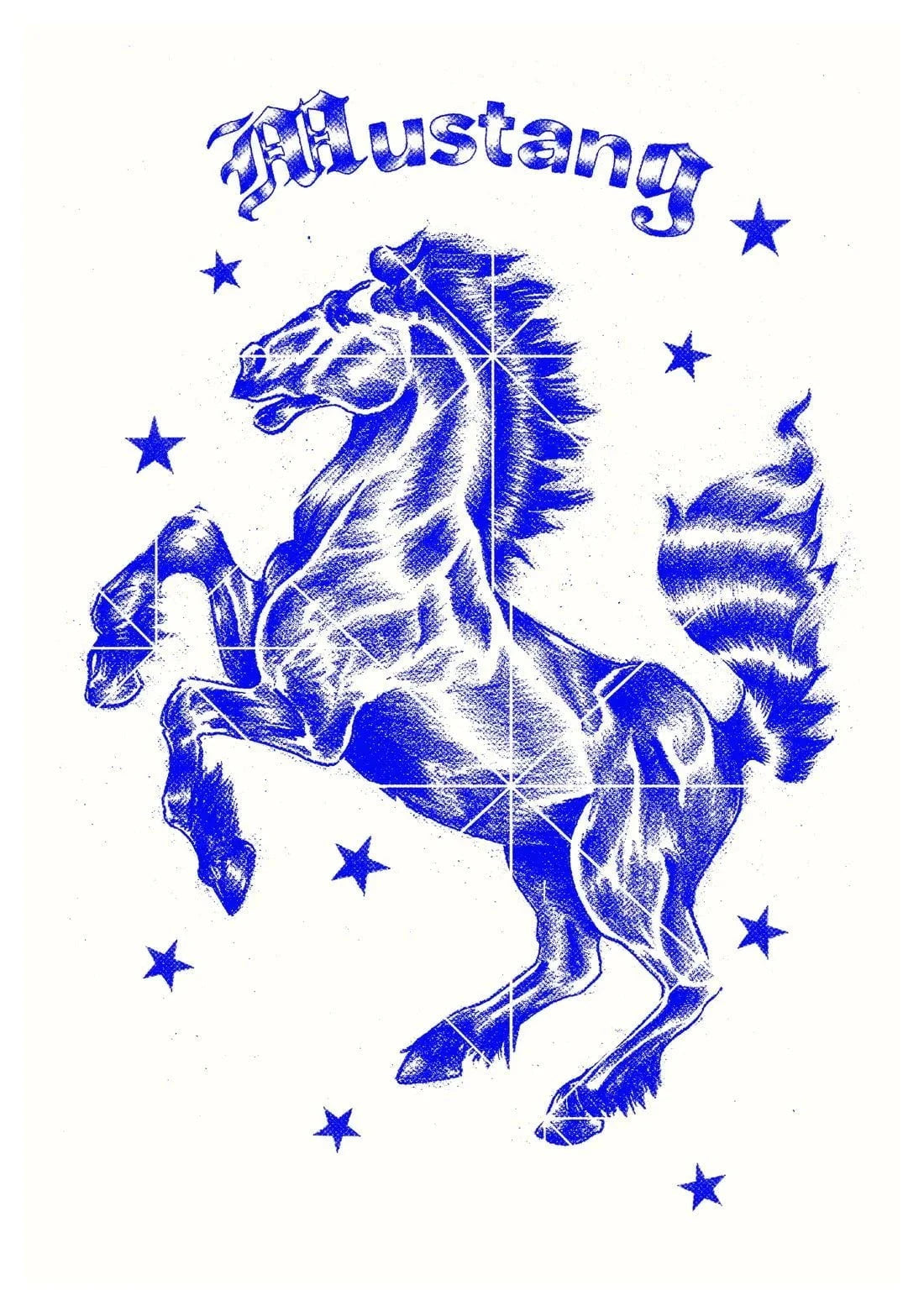 Mustang contemporary wall art print by Juan Sebastián Rosillo - sold by DROOL