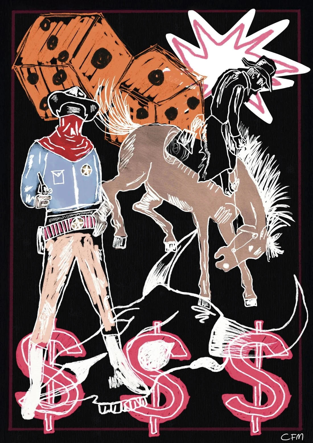 The Gambler contemporary wall art print by Caitlin Flood-Molyneux - sold by DROOL
