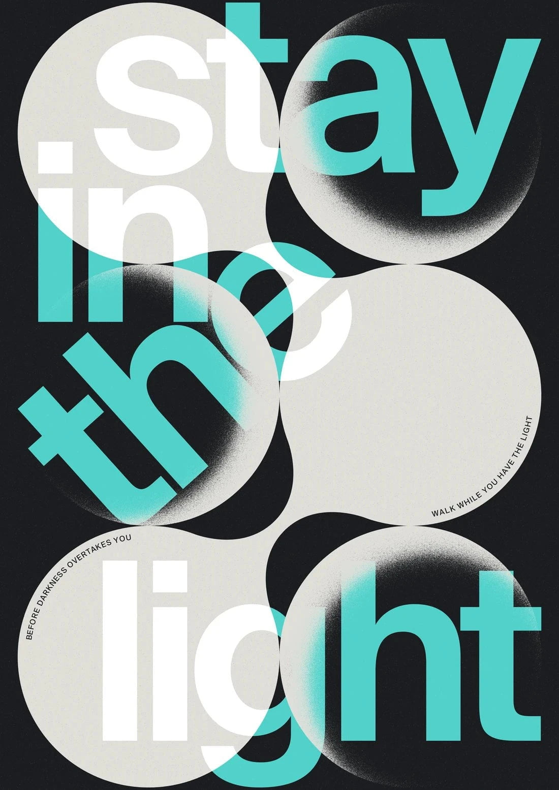 STAY IN THE LIGHT contemporary wall art print by Xtian Miller - sold by DROOL