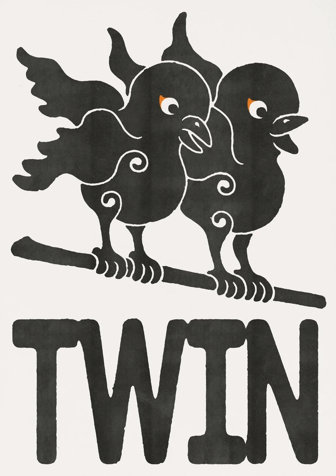 Twins contemporary wall art print by Alexander Khabbazi - sold by DROOL