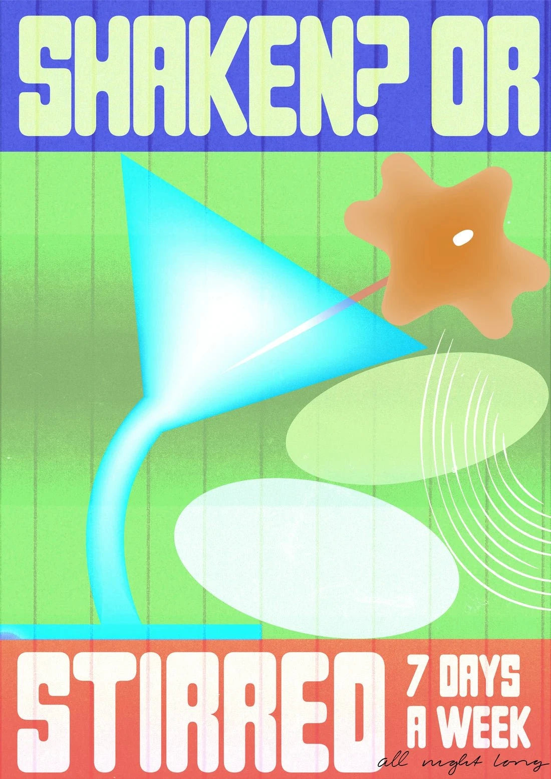 Shaken or Stirred contemporary wall art print by Ciara Wade - sold by DROOL