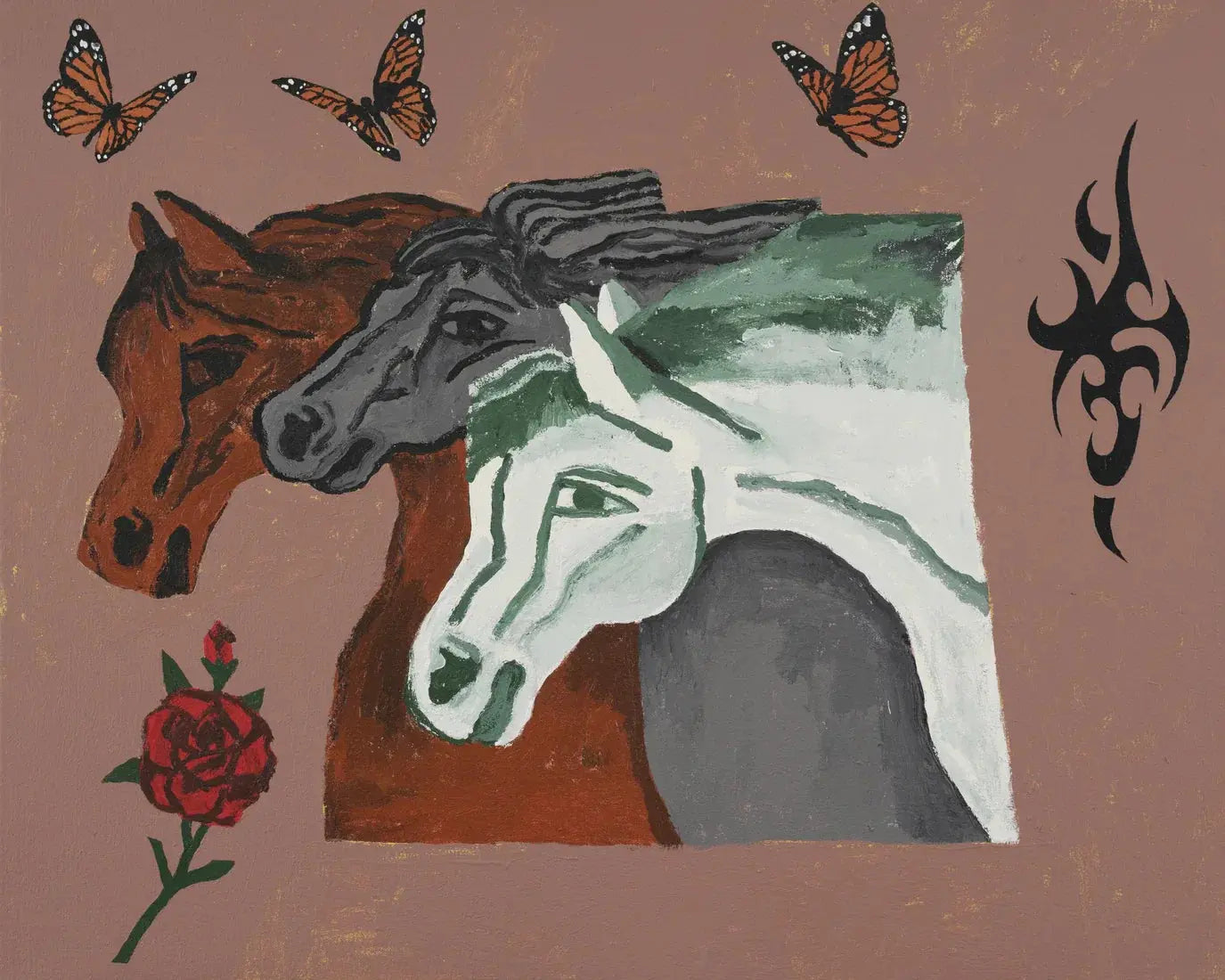 Pharaohs Horses contemporary wall art print by Colby Edwards - sold by DROOL
