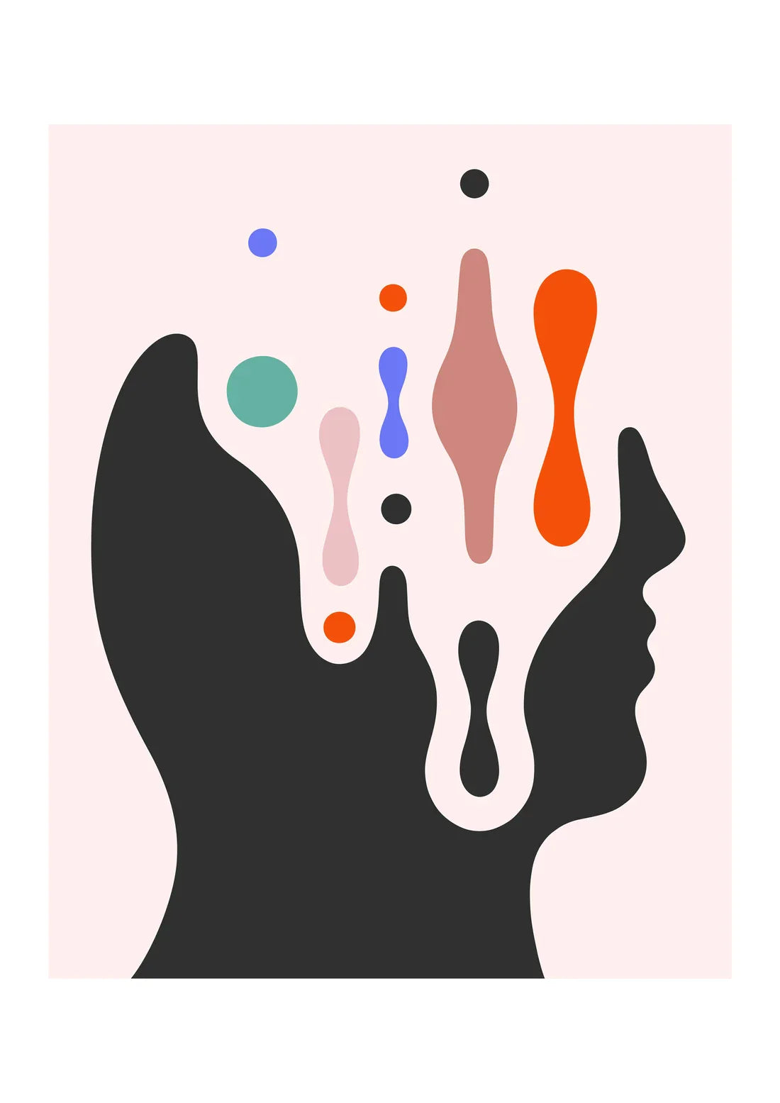 Transcended Profile contemporary wall art print by David Vanadia - sold by DROOL