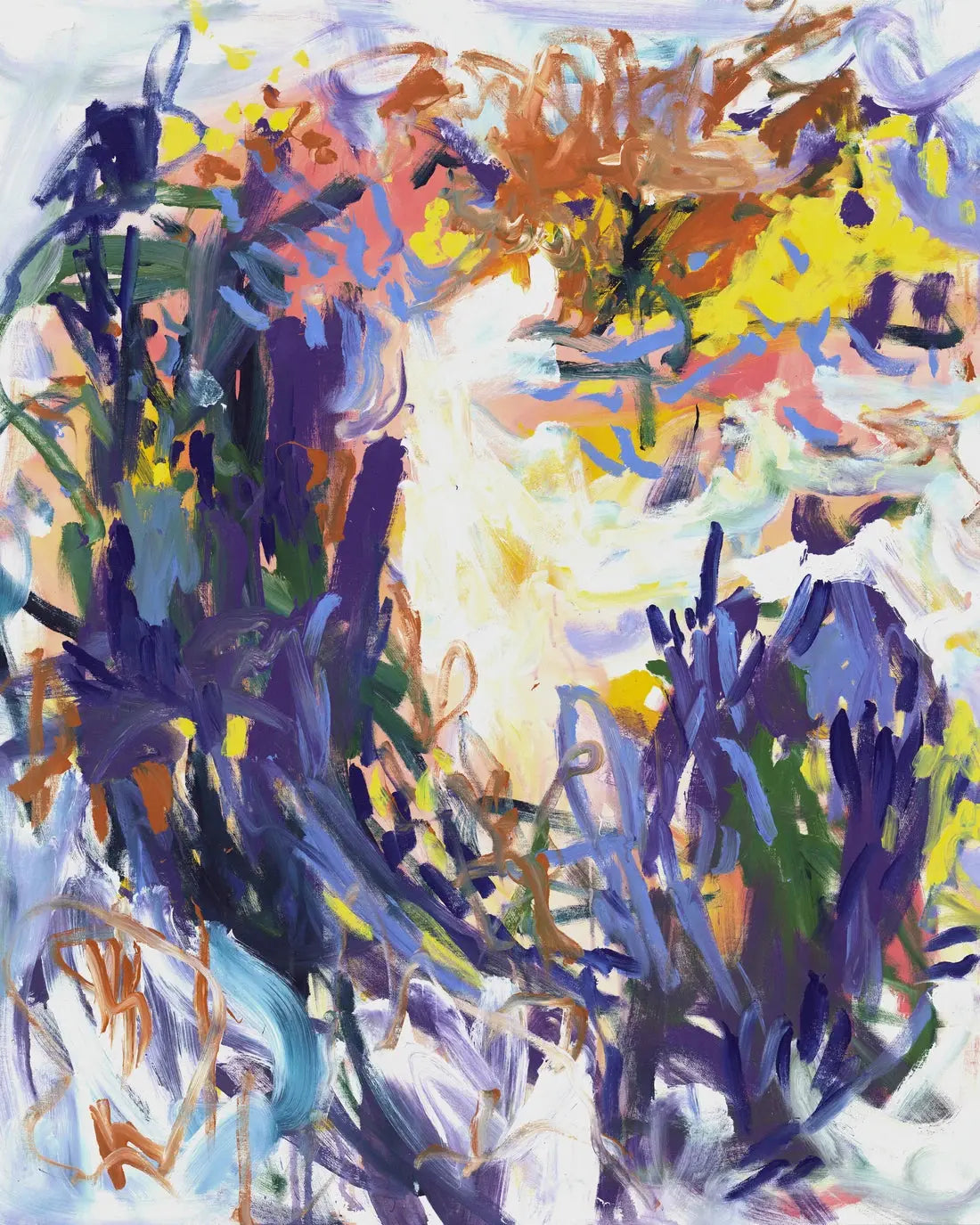 Purple brush strokes