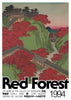 Red Forest contemporary wall art print by George Kempster - sold by DROOL