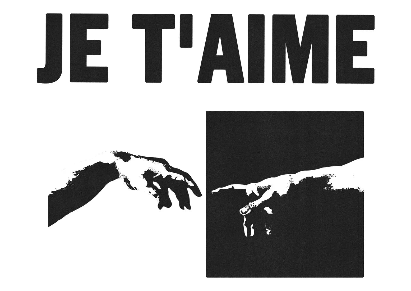 Je t’aime contemporary wall art print by Utsav Verma - sold by DROOL