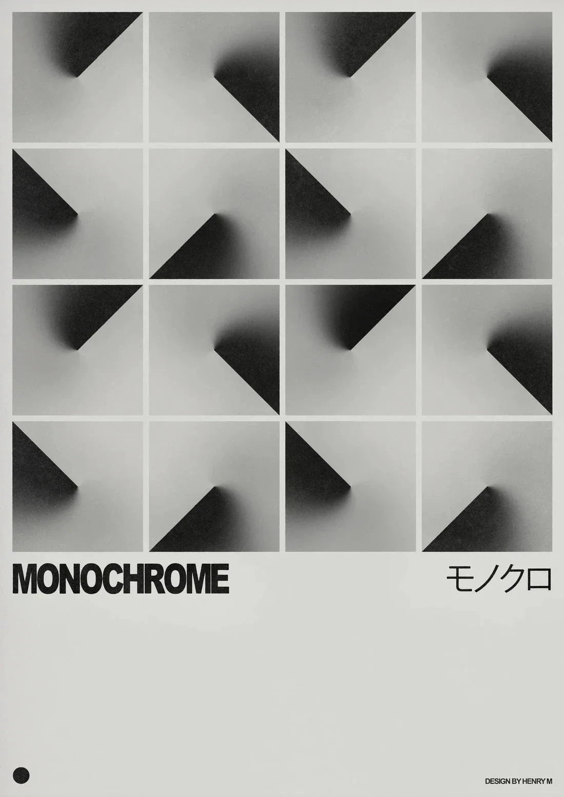 Monochrome contemporary wall art print by Henry M. - sold by DROOL