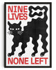 Nine Lives - UNFRAMED contemporary wall art print by Alexander Khabbazi - sold by DROOL