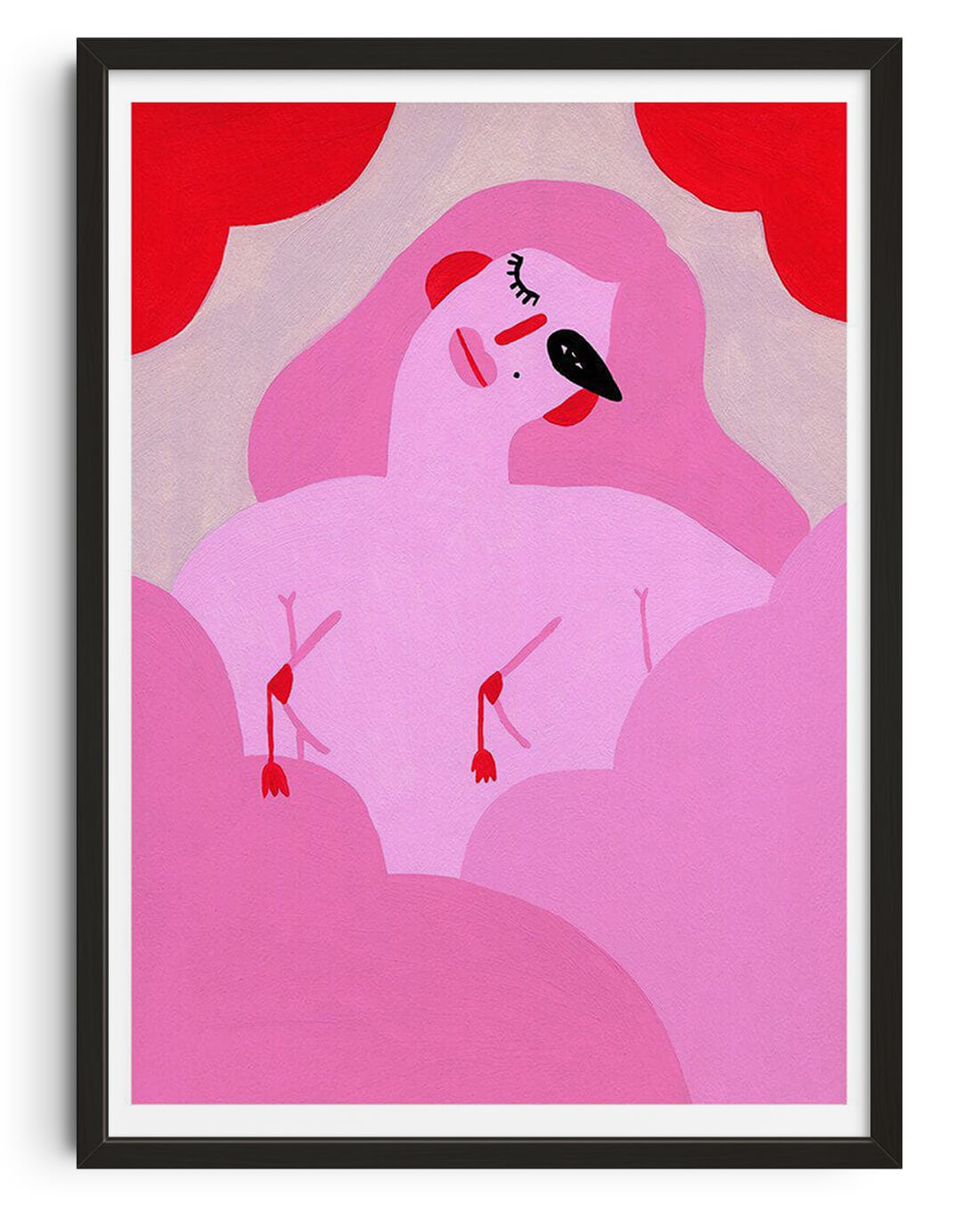 Flirty contemporary wall art print by Kissi Ussuki - sold by DROOL