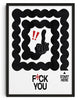 F U contemporary wall art print by Alexander Khabbazi - sold by DROOL