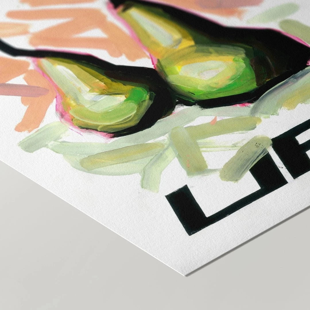 Pear Life contemporary wall art print by 3WillyT - sold by DROOL