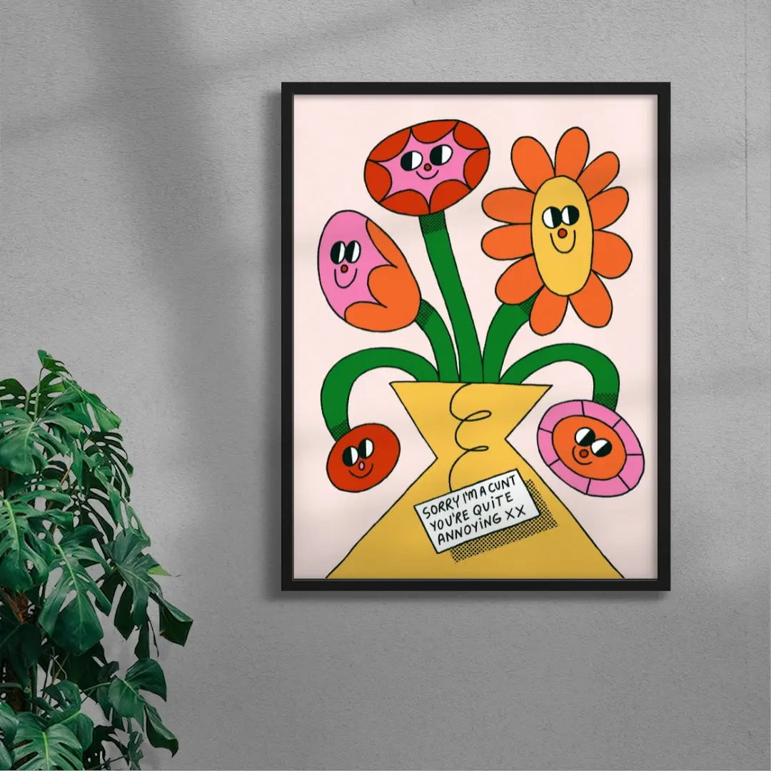Flowers contemporary wall art print by Bianca Beneduci Assad - sold by DROOL