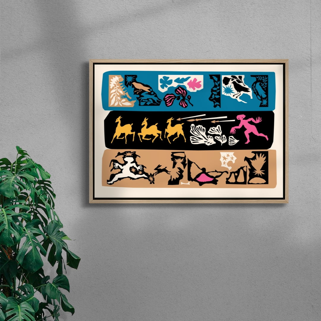 Hunting Gods contemporary wall art print by Nick Liefhebber - sold by DROOL