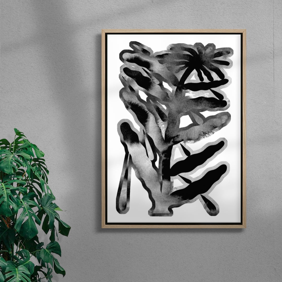 The Flower and the drops contemporary wall art print by Célestin Krier - sold by DROOL