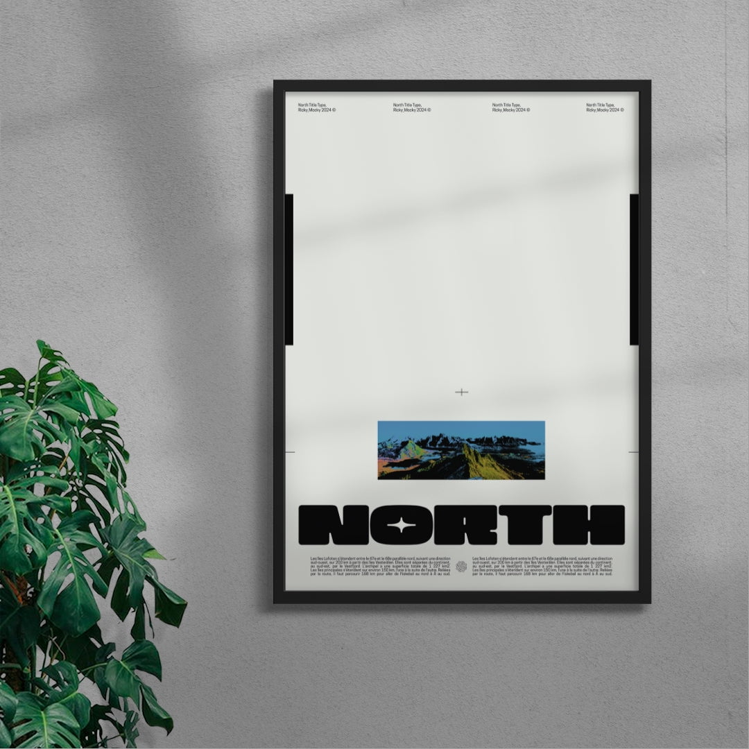 North contemporary wall art print by Ricky Mocky - sold by DROOL