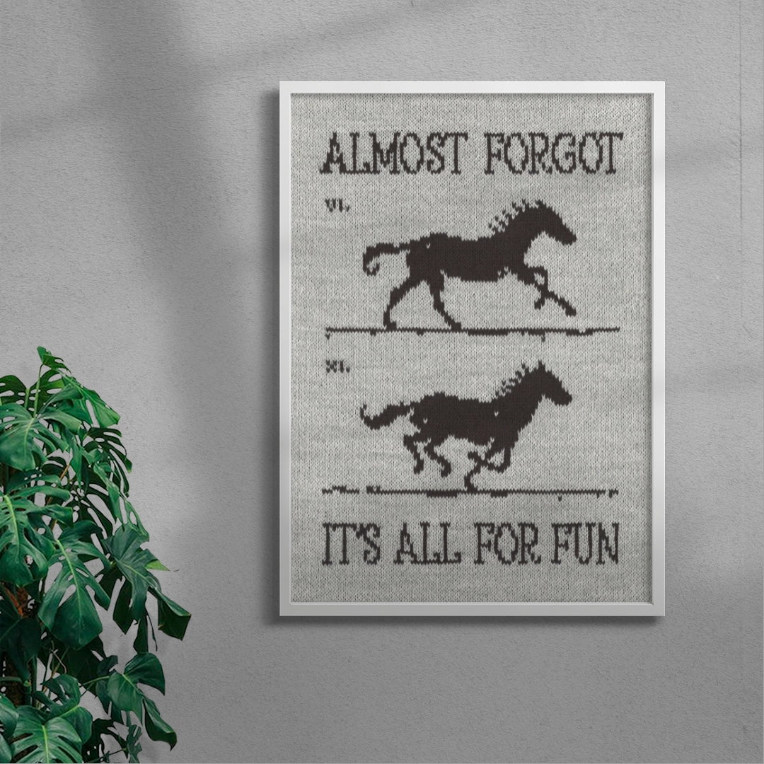 It’s All for Fun contemporary wall art print by Alexander Khabbazi - sold by DROOL