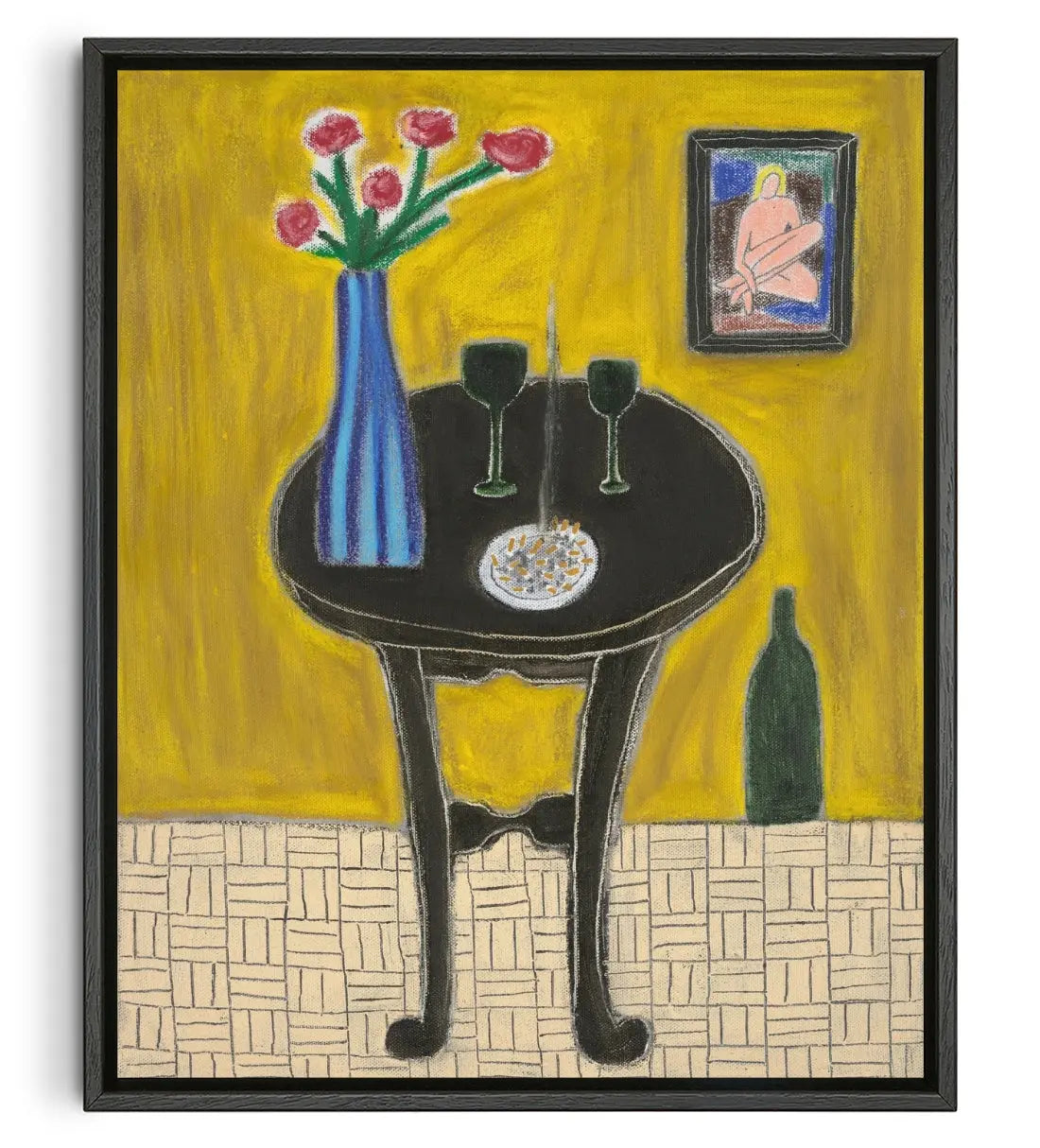 Vino Verde contemporary canvas print by Lottie Burns - sold by DROOL