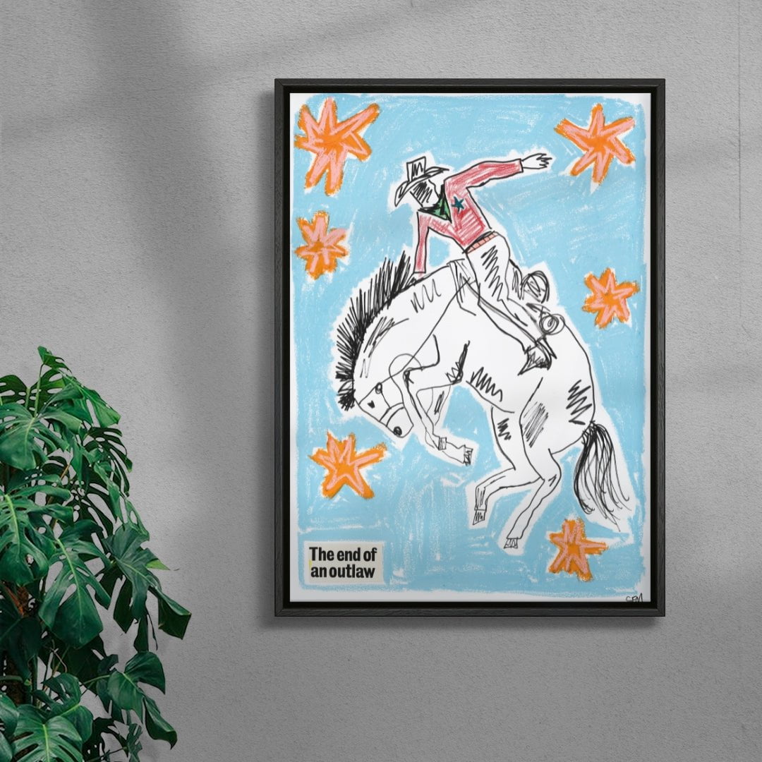 Buckaroo contemporary wall art print by Caitlin Flood-Molyneux - sold by DROOL
