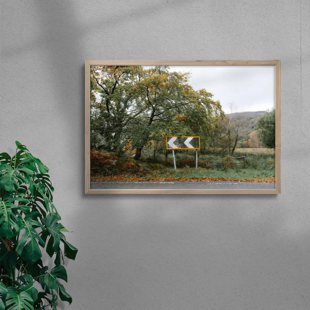 Turn Left contemporary wall art print by James Popsys - sold by DROOL