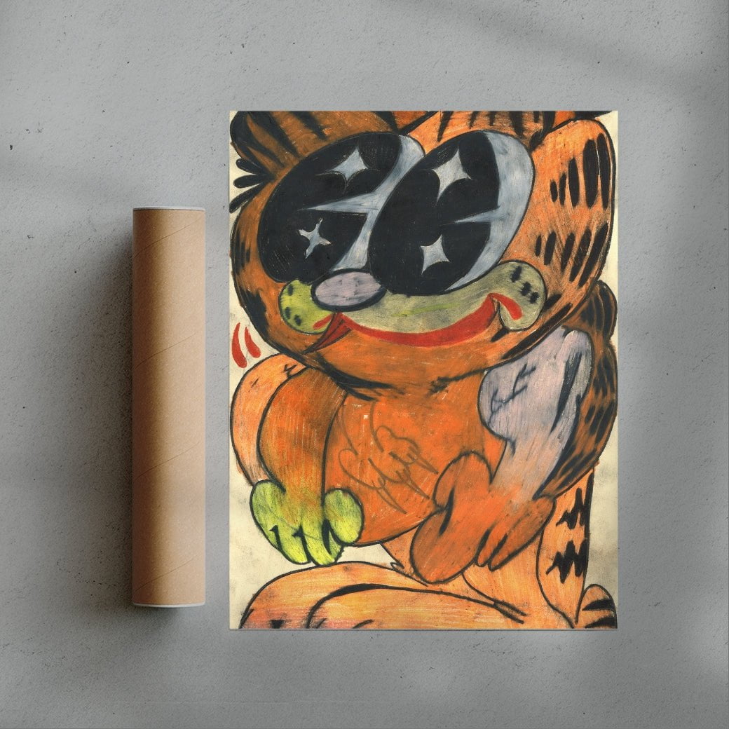 Garfield contemporary wall art print by Austin Ansbro - sold by DROOL