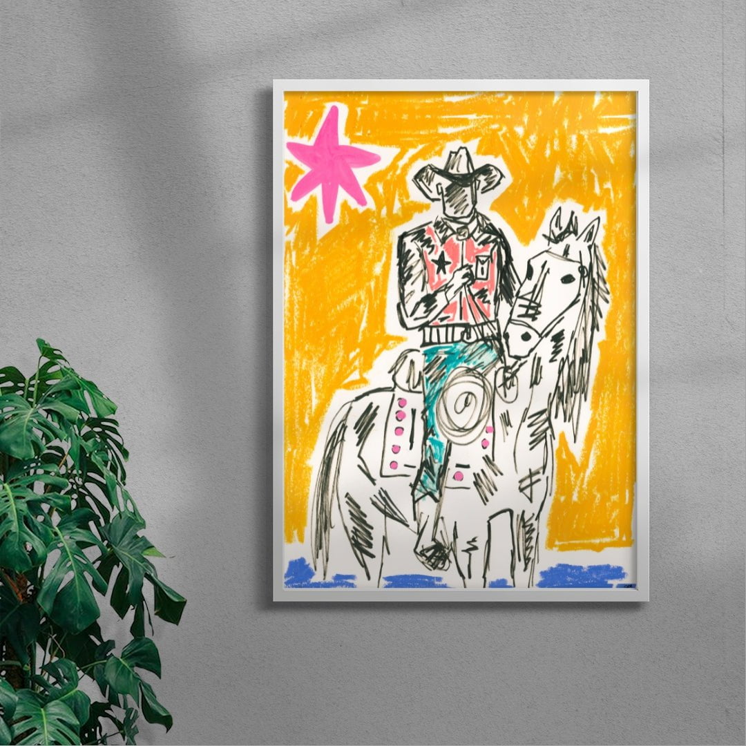 Honourable contemporary wall art print by Caitlin Flood-Molyneux - sold by DROOL