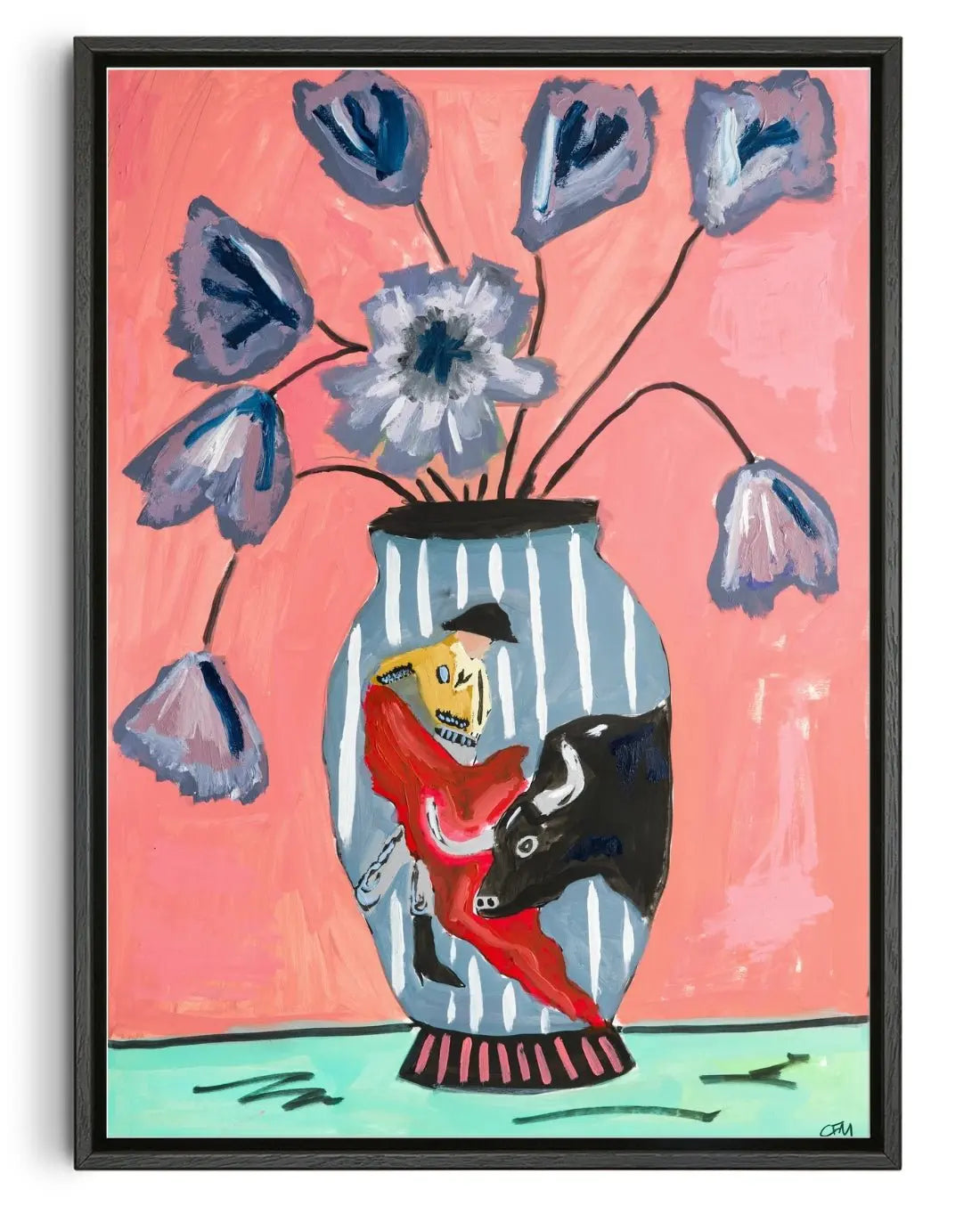 Toro contemporary canvas art print by Caitlin Flood-Molyneux - sold by DROOL