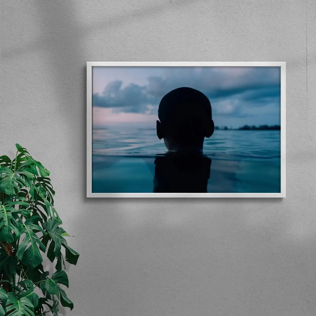 Head above water contemporary wall art print by William DeSena - sold by DROOL