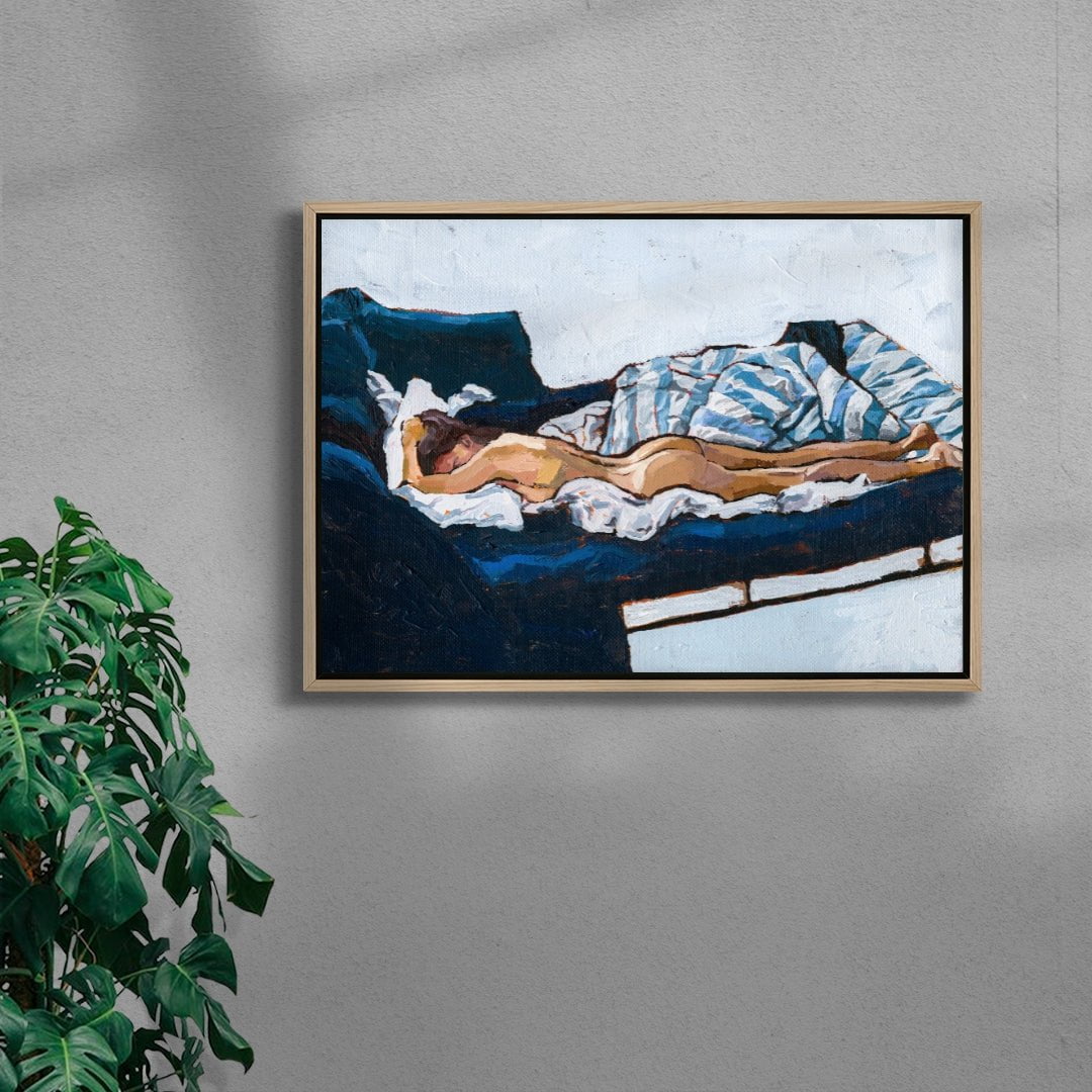 Laisse tomber les filles contemporary wall art print by Sophie Goudman-Peachey - sold by DROOL