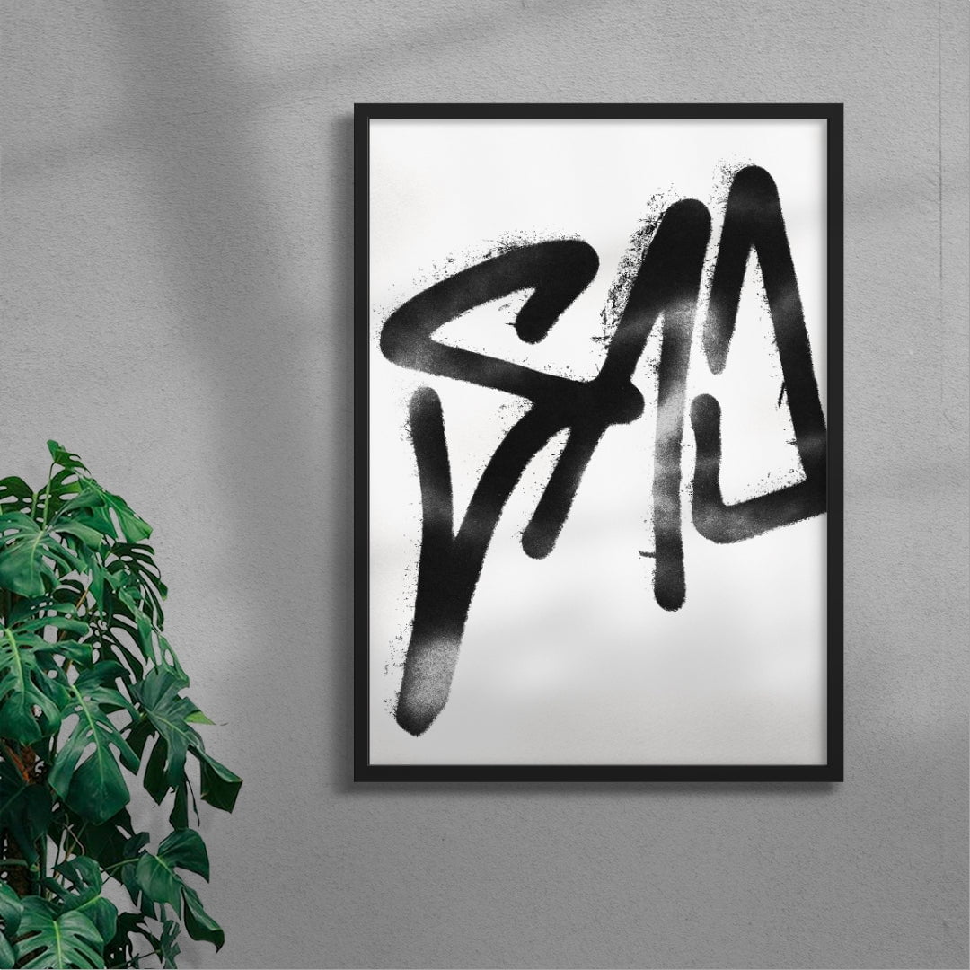 SAD contemporary wall art print by Sven Silk - sold by DROOL