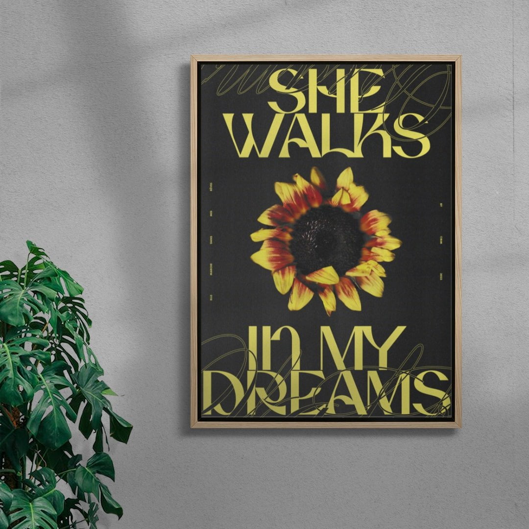 She Walks In My Dreams contemporary wall art print by RIM Atelier - sold by DROOL