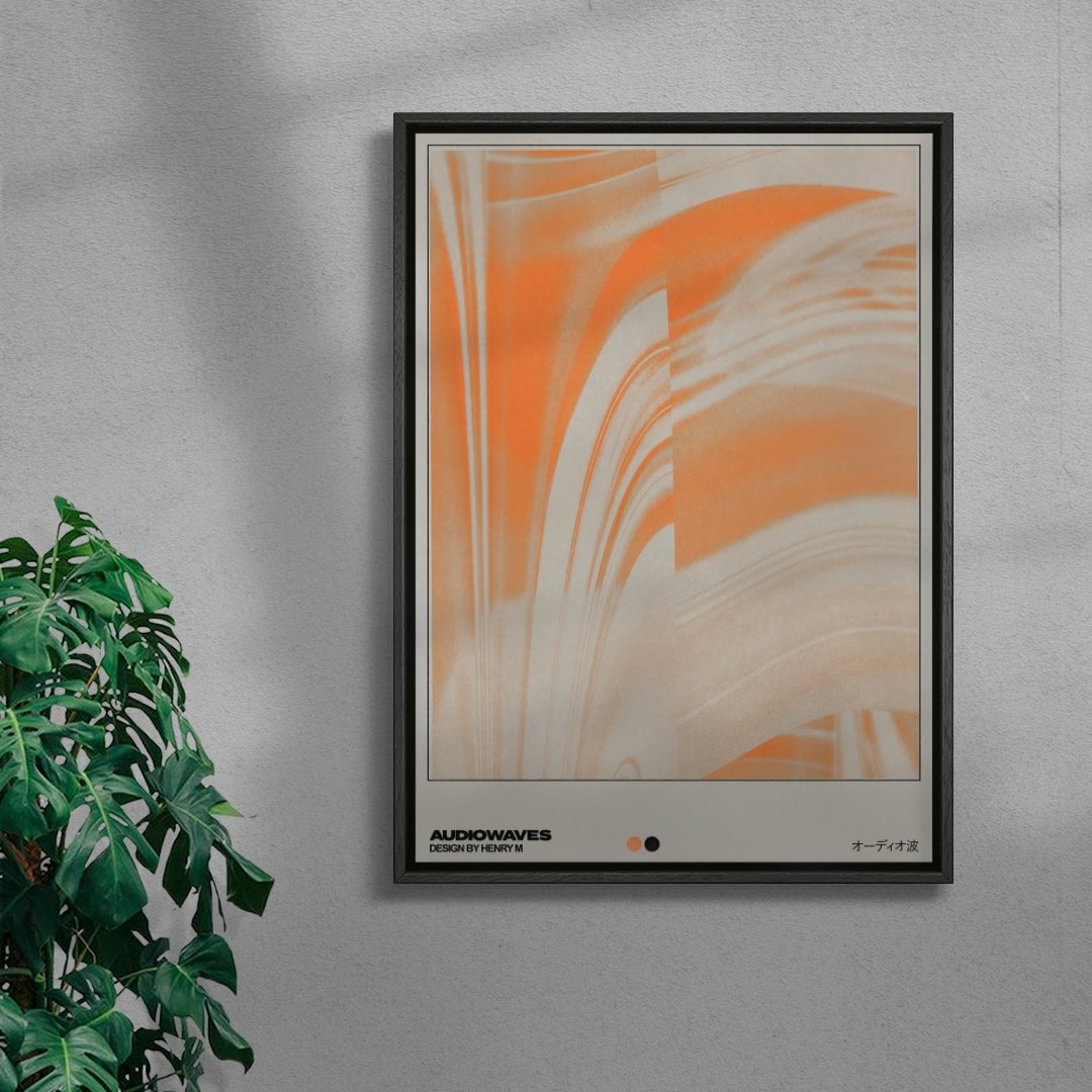 Audiowaves contemporary wall art print by Henry M. - sold by DROOL