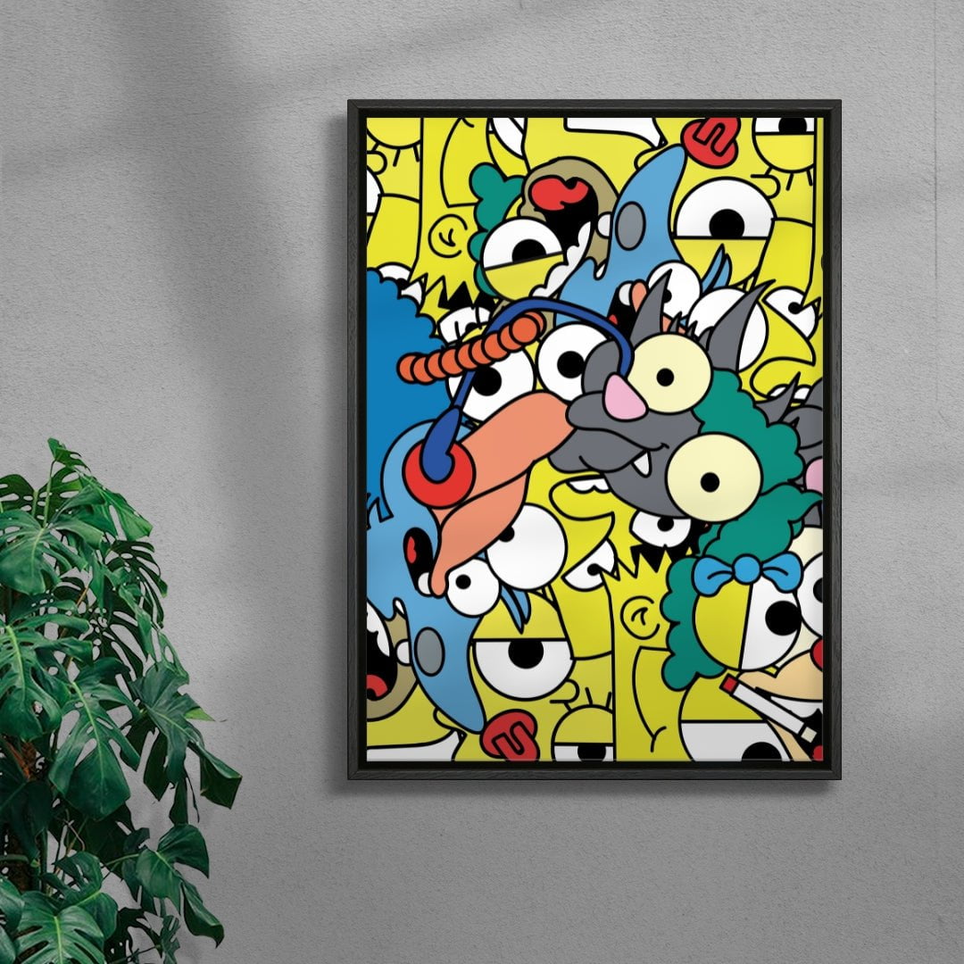Simpson Megamixed contemporary wall art print by Ignorance1 - sold by DROOL