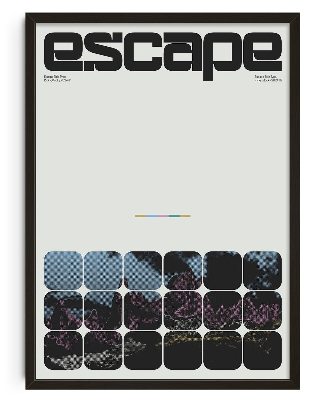 Escape contemporary wall art print by Ricky Mocky - sold by DROOL