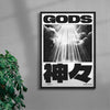 GODS contemporary wall art print by Todd Pham - sold by DROOL
