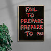 Prepare To Fai contemporary wall art print by Times New Roadman - sold by DROOL