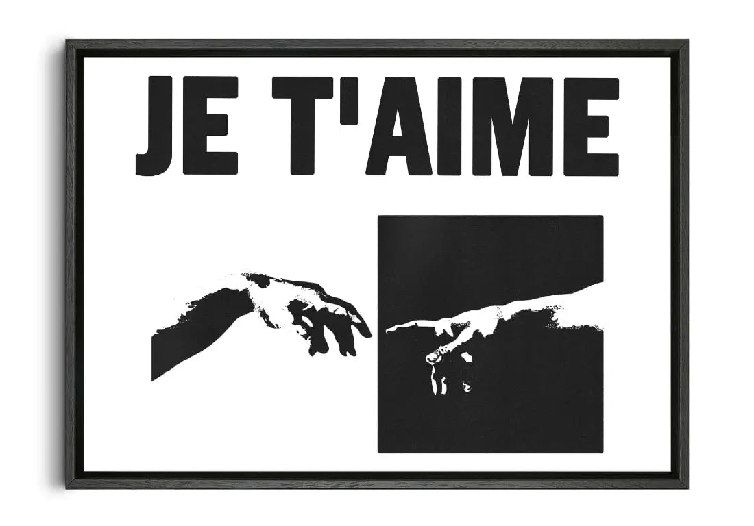 Je t’aime contemporary wall art print by Utsav Verma - sold by DROOL