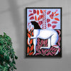 Baby Blue Horse contemporary wall art print by Carla Petelski - sold by DROOL