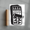 Sardina contemporary wall art print by Max Blackmore - sold by DROOL