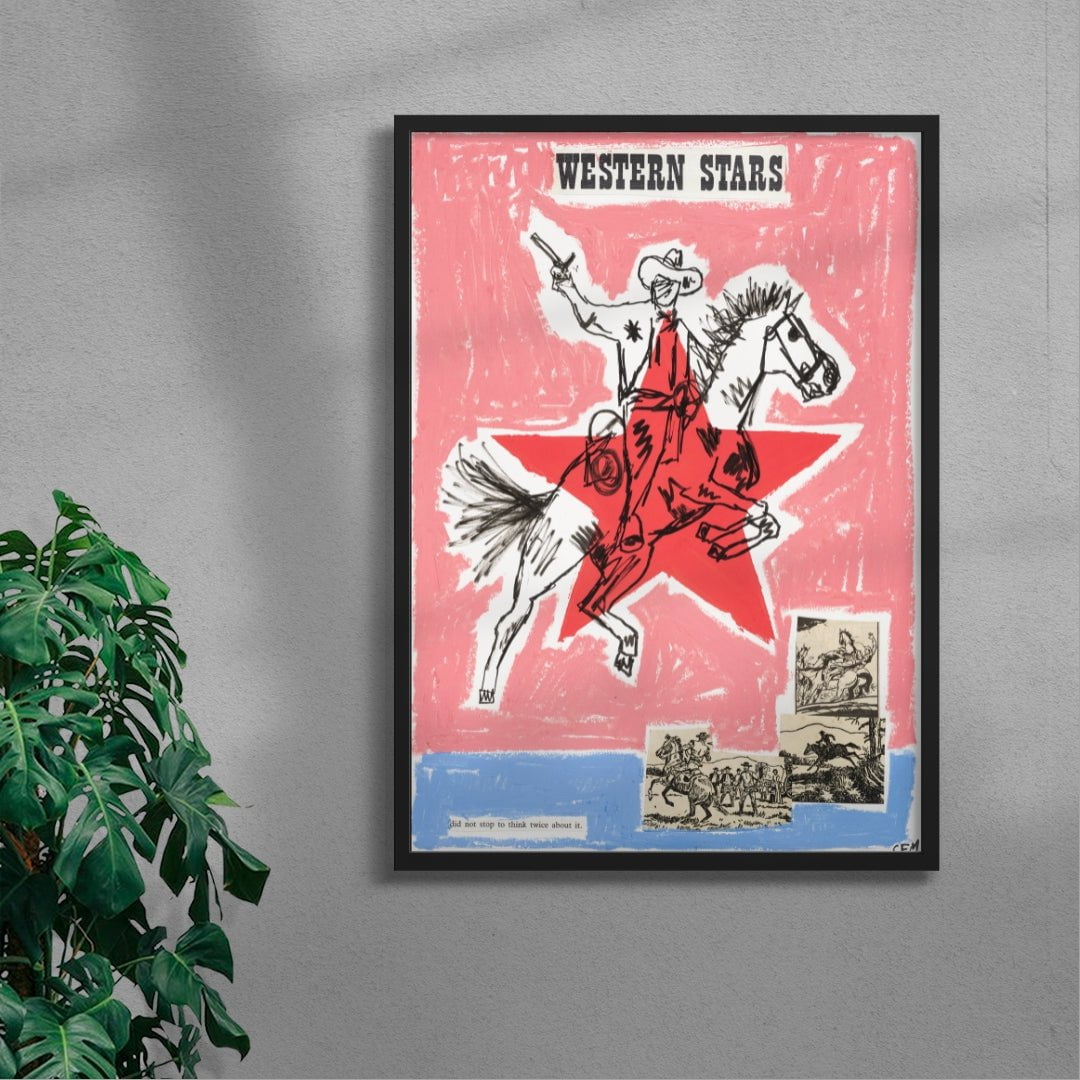 Western Stars contemporary wall art print by Caitlin Flood-Molyneux - sold by DROOL