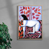 Baby Blue Horse contemporary wall art print by Carla Petelski - sold by DROOL