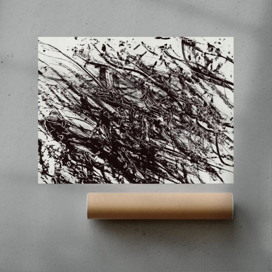 Ink Cascade contemporary wall art print by Omar Belattar - sold by DROOL