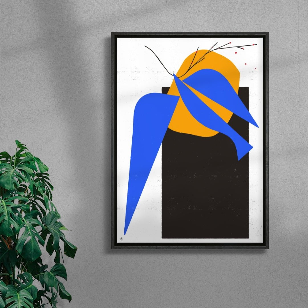 Chirp A contemporary wall art print by Floating Bstrd - sold by DROOL